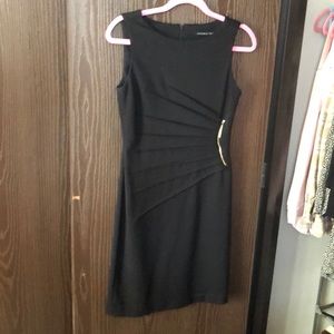 Black Dress with Gold Zipper Detail